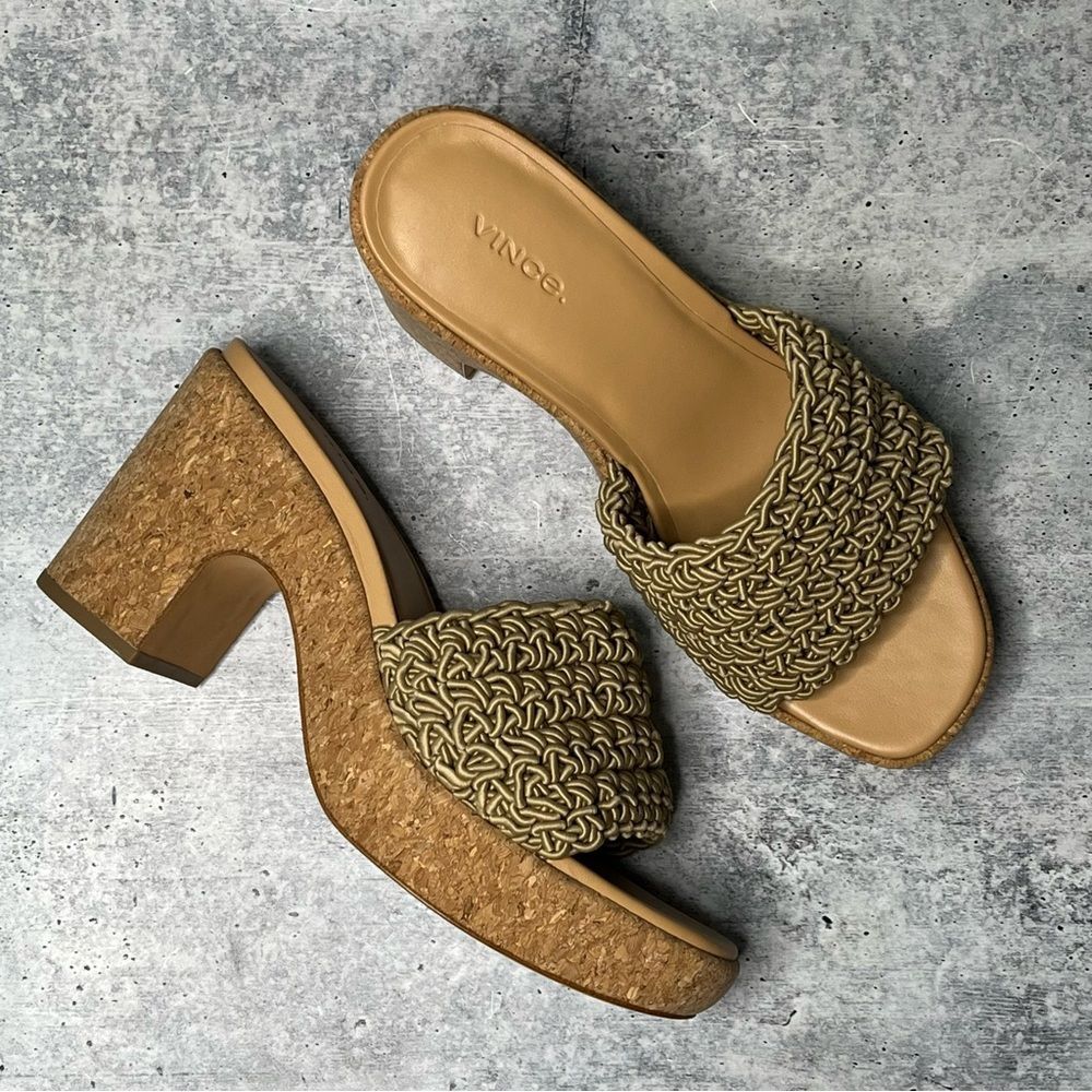 Vince Nicki Platform Slide Sandal 10